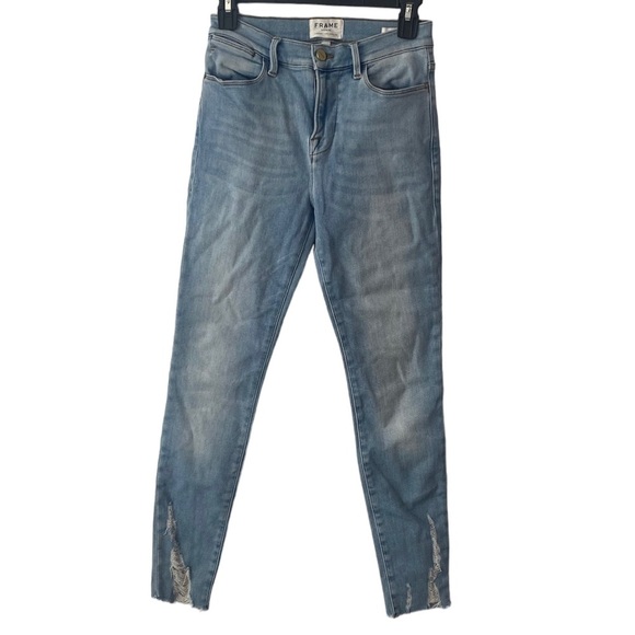 FRAME Le High‎ Raw Hem Ankle Skinny Jeans - Picture 4 of 8